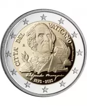 Citt&agrave; del Vaticano 2 Euros Commemo. BU 2023 - 150 years since the death of Alessandro Manzoni