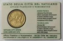 Citt&agrave; del Vaticano 50 Centimes Euros 2011 - in Blister Pack - Coincard n&deg;2