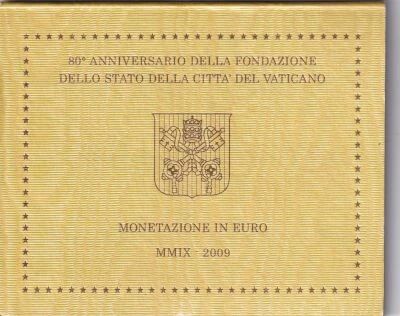 Citt� del Vaticano Euro set 8 coins 1c to 2 euros 2009 ? Benedict XVI