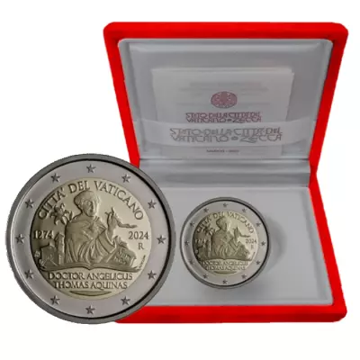 Citt� del Vaticano Saint Thomas Aquinas - 2 Euros Comm�mo. Proof 2024