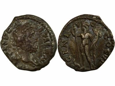 Clodius Albinus - Denarius, Genius - 196 / 197 Lugdunum