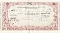 Cochinchina 250 Francs - Traite du Tr&eacute;sor Public - Cochinchine - Sign. Chazal - 22-07-1880