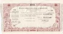 Cocincina 500 Francs - Traite du Tr&eacute;sor Public - Cochinchine - Sign. Chazal - 22-07-1880