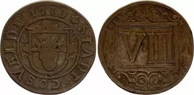Coesfeld 8 Pfennig  Arms - 1713