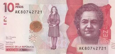 Colombia 10000 Pesos - V. Gutierrez de Pineda - 2022 - Serial AK