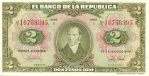 Colombia 2 Pesos oro oro, C. Torres