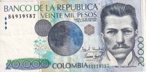 Colombia 20000 Pesos - Julio Garavito - 1998 - VF+ - P.448c