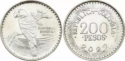 Colombia 210 Pesos - Red Macaw - 2022