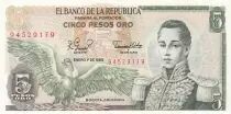 Colombia 5 Pesos Oro - José Maria Cordoba - 01-01-1980