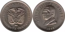 Colombia 50 Centavos Jorge Eliecer Gaitan - 1965