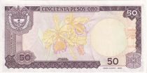 Colombia 50 Pesos oro, Camillo Torres - Orchids - 1986