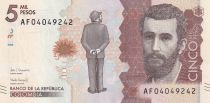 Colombia 5000 Pesos - Jose A. Silva - 2018 - Serial AF - P.NEW