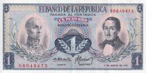 Colombie 1 Pesos de oro - Général Francisco de Paula Santander - Aigle - 1973 - P.404