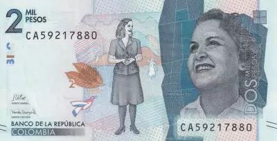 Colombie 2000 Pesos D�bora Arango Perez - 2021 (2024) - S�rie CA
