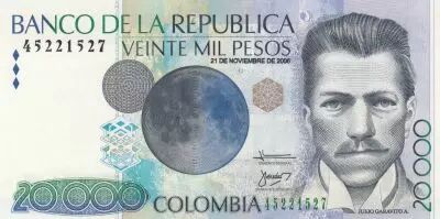 Colombie 20000 Pesos - Julio Garavito - 21-11-2006 - S�rie 45221527