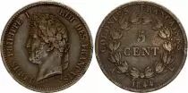 Colonie francesi 5 Cent - Louis-Philippe I - 1844 A Paris