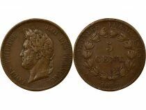 Colonies Fran&ccedil;aises Guadeloupe, Louis Philippe - 5 Centimes 1839 A Paris