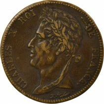 Colonies Fran&ccedil;aises Guyane & S&eacute;n&eacute;gal, Charles X - 5 Centimes - 1825 A Paris