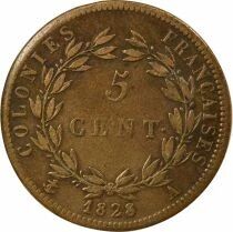 Colonies Fran&ccedil;aises Guyane, Charles X - 5 Centimes - 1828 A Paris