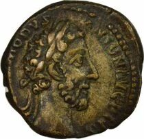 Commodus - Silver Denarius, Standing Minerva - 184 Rome