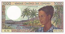 Comores 1000 Francs - Femme - île d\'Anjouan - 1984 - NEUF - P.11b