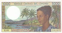 Comores 1000 Francs - Femme - île d\'Anjouan - 1984 - Série X.05