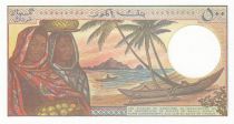 Comores 500 Francs - Femme - Batiment - 1986