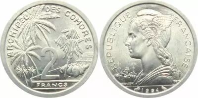 Comoros 2 Francs - Marian - 1964 - AU - KM.5