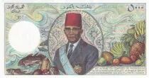 Comoros 5000 Francs - Couple - Pdt Djohr - ND (1984-2005) - Serial O.03 - P.12a