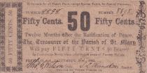 Confederate States of America 50 Cents - The Treasure of Parish Saint Mary - Louisiana - Franklin - 25-09-1862