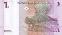Congo (RDC) 1 Centime - Harvesting coffee - Volcano  - 1997 - P.80a