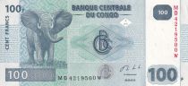 Congo (RDC) 100 Francs - Eléphant - Barrage - 2013 - P.98b