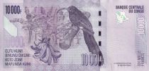 Congo (RDC) 10000 Francs - Statue - Gnou, oiseaux - 2020 - P.NEW