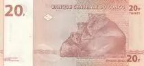 Congo (RDC) 20 Francs - Lions - HdM - P.88A - UNC -  Serial JZ replacement