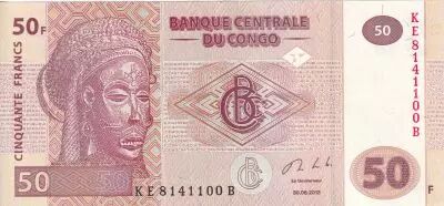 Congo (RDC) 50 Francs - Mask, Village - 2013 - P.97A