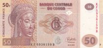 Congo (RDC) 50 Francs - Mask, Village - 2022 - Serial KF