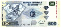 Congo (RDC) 500 Francs - Exploitation du diamant - 2020 -P.NEW
