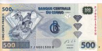 Congo (RDC) 500 Francs - Exploitation du diamant - G&D - 2013 -P.NEW