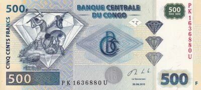 Congo (RDC) 500 Francs du Congo 2013