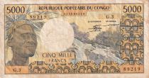 Congo (RDC) 5000 Francs - Cascade - Statue - 1978 - Série G.3 -  TB - P.4c