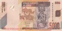 Congo (RDC) 5000 Francs - Statue - Zebra - 04-01-2022 - Serial RA