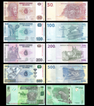 Congo (RDC) Set of 4 banknotes from Congo 50 100 200 500 and 1000 Francs - 2013/2022