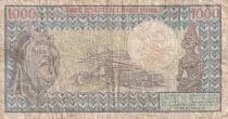 Congo (République du) 1000 Francs - Makoko 1er - Pointe Noire - 1983 - Série V.12 - B+ - P.3e