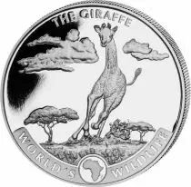 Congo (R&eacute;publique du) Girafe  Argent 1 once 2019- Congo