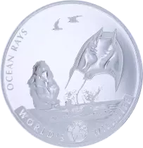 Congo (R&eacute;publique du) Raie Manta - Argent 1 once 2023