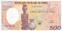 Congo 500 Francs - Carving and jug - 1987 - S�rial S.02 - P.8a