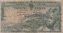 Congo Belga 20 Francs - Boy and Dam - 1956 - VG to F - P.31