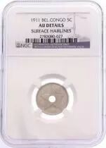 Congo Belga 5 Cents Star