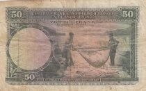 Congo Belga 50 Francs - Young Mangbetu woman - Fishermen - 15-11-1953 - Letter A - P.27A