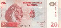 Congo Democratic Republic 20 Francs 1997 - Lions -HdM